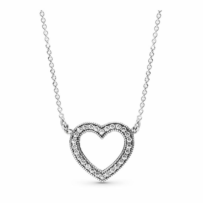 Pandora Australia Loving Hearts Necklace - Sterling Silver | SZAUTY643